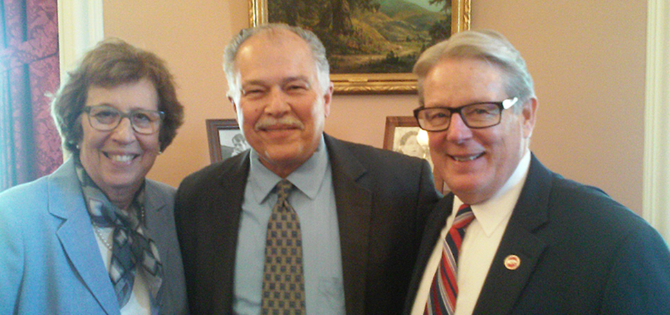 Death with Dignity President George Eighmey with California Senators Wolk and Monning