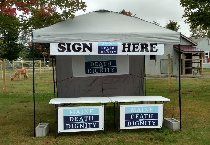 Maine Death with Dignity Table at Common Ground Fair 2018